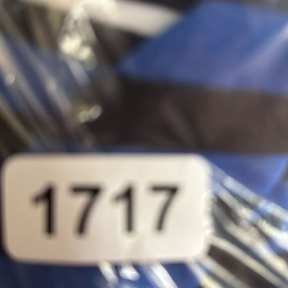 Iz Byer Blue and White Short Sleeve Asymmetrical Ruched Blouse - Picture 5 of 5